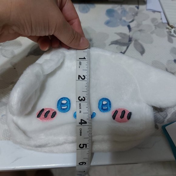 Soft Furry White Sanrio Cinnamoroll Pouch Mini Purse Bag Made In Japan - Picture 8 of 8